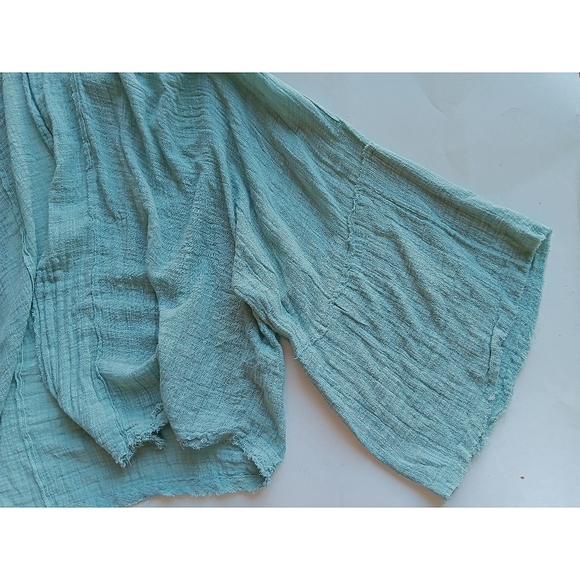 Free People | Raw Edge Sky Blue Beach Cover | S/M - Picture 6 of 7